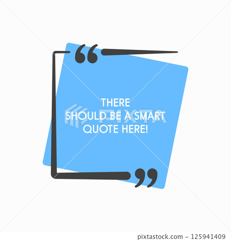 Quote frame, text in brackets, speech bubble Quote frame, text in brackets, speech bubble 125941409