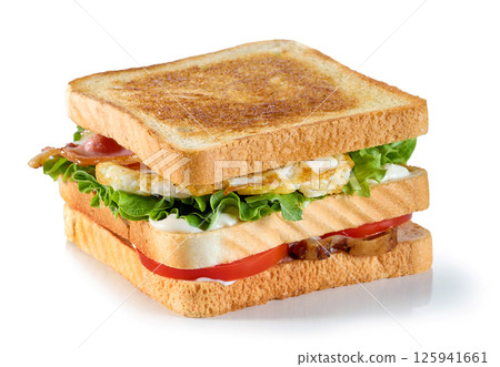 club sandwich on white background club sandwich on white background 125941661