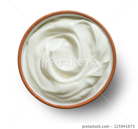bowl of sour cream jogurt dip 125941673