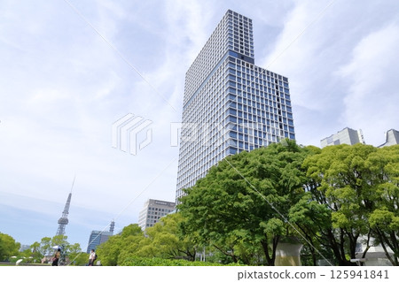 New Chunichi Building from the city park (Naka-ku, Nagoya City, Aichi Prefecture) New Chunichi Building from the city park (Naka-ku, Nagoya City, Aichi Prefecture) 125941841