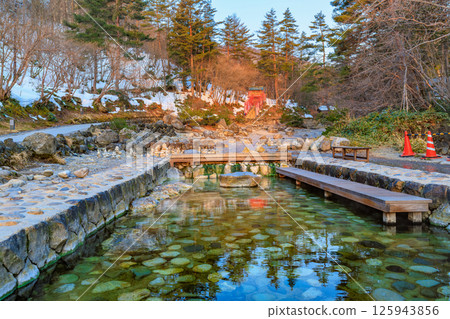 Gunma Prefecture, Agatsuma-gun, Kusatsu Onsen, Sainokawara Park in the early morning Gunma Prefecture, Agatsuma-gun, Kusatsu Onsen, Sainokawara Park in the early morning 125943856