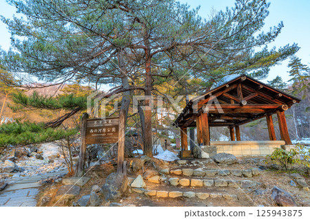 Gunma Prefecture, Agatsuma-gun, Kusatsu Onsen, Sainokawara Park in the early morning Gunma Prefecture, Agatsuma-gun, Kusatsu Onsen, Sainokawara Park in the early morning 125943875