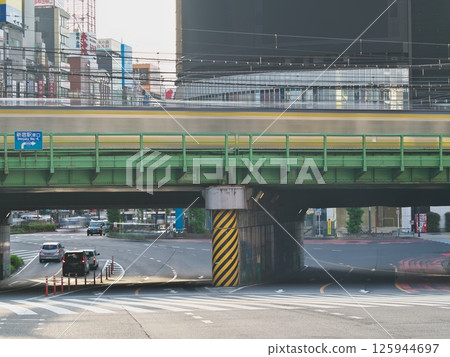 Shinjuku Dai-Guard seen from the west exit in the early morning Shinjuku Dai-Guard seen from the west exit in the early morning 125944697