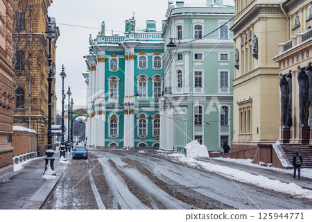 City street in the historical center. Saint Petersburg. Russia. 125944771