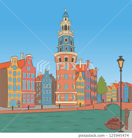 Montelbaanstoren Tower in Amsterdam, Netherlands Montelbaanstoren Tower in Amsterdam, Netherlands 125945474