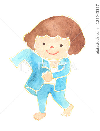 水彩風格兒童基本日常習慣育兒、教育和教育材料 水彩風格兒童基本日常習慣育兒、教育和教育材料 125945537