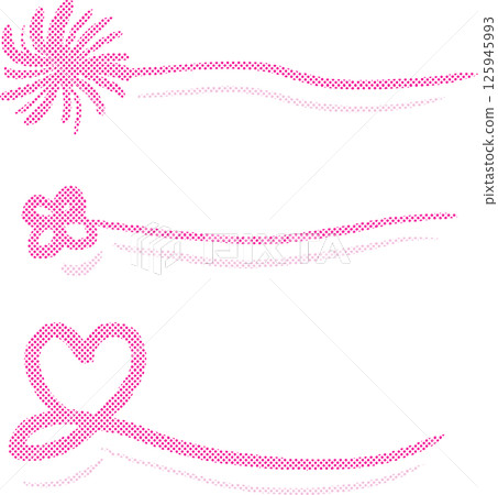 Decorative dot halftone underline illustration Decorative dot halftone underline illustration 125945993