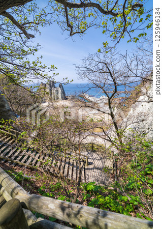 Mountain road to Hotokegaura, Aomori Prefecture, Shimokita Peninsula 125946184