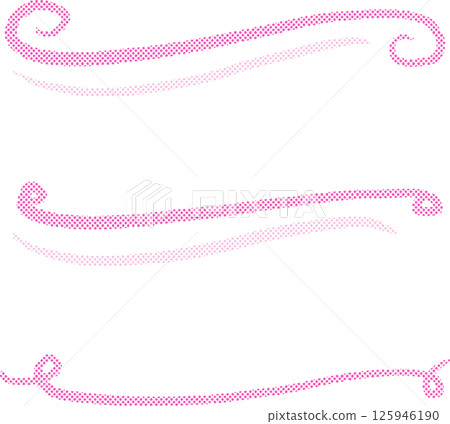Pink dot halftone underline illustration Pink dot halftone underline illustration 125946190