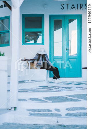 米克諾斯島美麗的風景 125946329