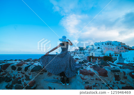 Beautiful Greek island of Santorini 125946469