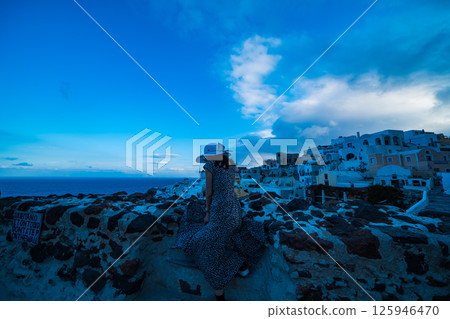 Beautiful Greek island of Santorini 125946470