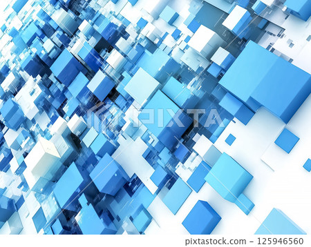 Light blue block geometric background 125946560