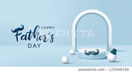 Father's Day product display stand banner poster advertising leaflet vector material picture 125946588