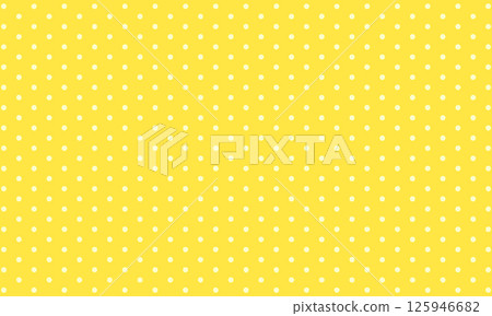 Orange polka dots with distortion on yellow dots 125946682