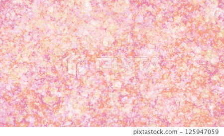 Abstract art texture in light pink and orange colors palette..Artistic hand drawn background, spotted backdrop 125947059
