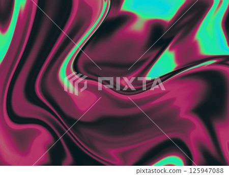 Abstract y2k gradient background, fluid texture. Trendy futuristic design. Colorful liquid metal, retro backdrop 125947088