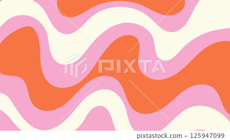 Psychedelic y2k retro background. Groovy abstract liquid pattern in trippy hippie style. Geometric wavy texture Psychedelic y2k retro background. Groovy abstract liquid pattern in trippy hippie style. Geometric wavy texture 125947099