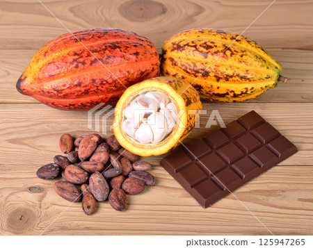 巧克力 可可果 可可豆 125947265