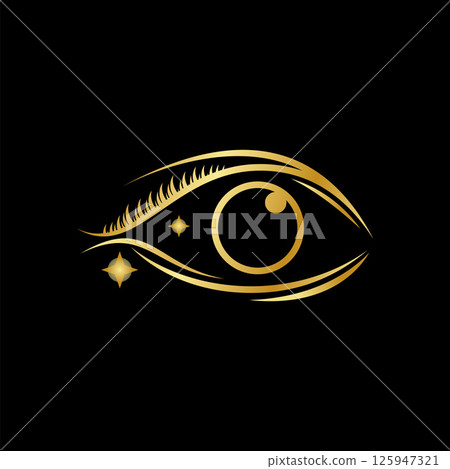 Logo design graphic concept creative premium vector stock image top sell abstract vision eye beautiful art clean star optical visual watch clinic view 125947321