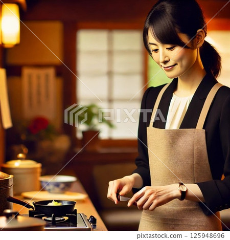 Cooking Office Lady Cooking Office Lady 125948696