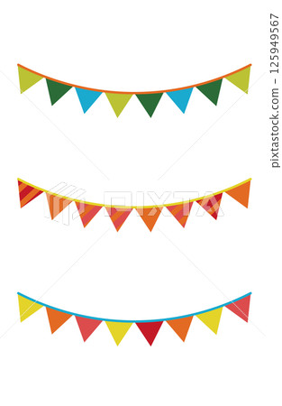 三種花環的插圖 125949567