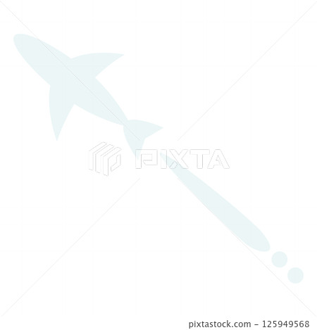 Illustration of a deformed airplane and its contrail 125949568