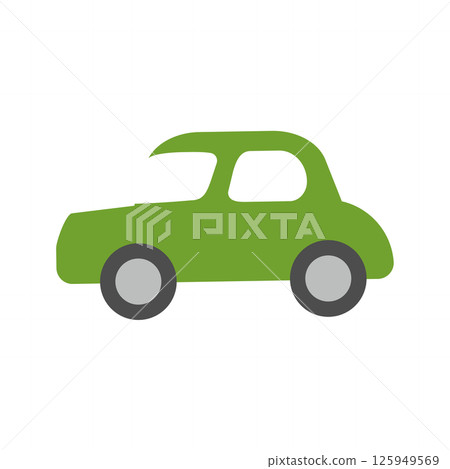 綠色汽車插畫 125949569