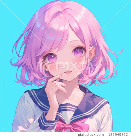 Sailor suit girl_pink hair_1 125949852