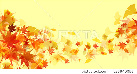  秋葉槭樹秋天背景 125949895