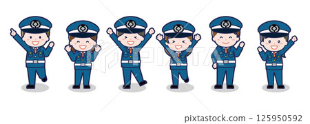 Various character set _ joy _ security guard Various character set _ joy _ security guard 125950592