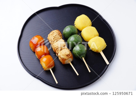 Japanese sweets skewers Japanese sweets skewers 125950671