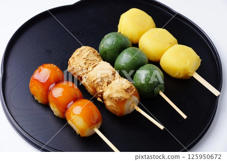 Japanese sweets skewers Japanese sweets skewers 125950672