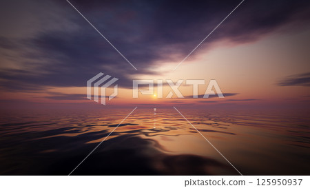 Beautiful sea sunset Beautiful sea sunset 125950937