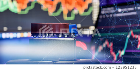 Freight Logistics and Market Data Analysis Concept Freight Logistics and Market Data Analysis Concept 125951233