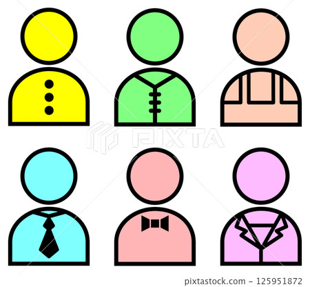 Upper body human icon Upper body human icon 125951872
