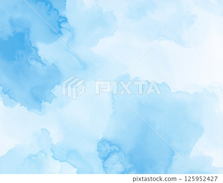 淺藍色水彩塗抹背景 125952427