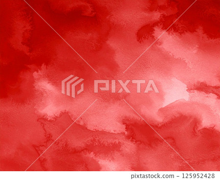 紅色水彩塗抹背景 125952428