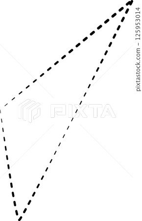 Triangle shapes dash line. Graphic elements Triangle shapes dash line. Graphic elements 125953014