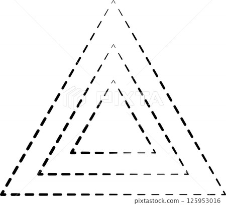 Triangle shapes dash line. Graphic elements Triangle shapes dash line. Graphic elements 125953016
