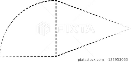 Triangle shapes dash line. Graphic elements Triangle shapes dash line. Graphic elements 125953063