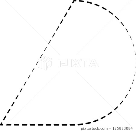 Triangle shapes dash line. Graphic elements Triangle shapes dash line. Graphic elements 125953094
