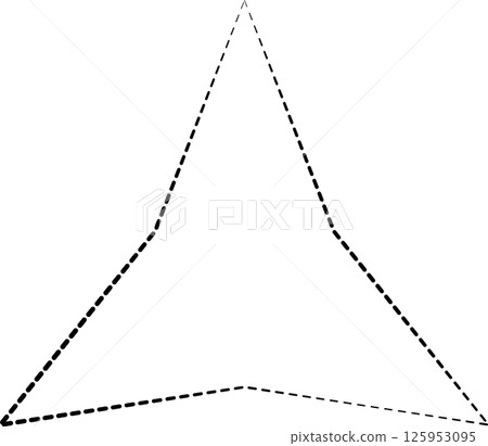 Triangle shapes dash line. Graphic elements Triangle shapes dash line. Graphic elements 125953095