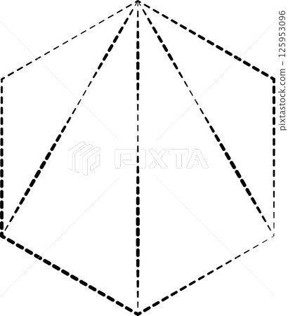 Triangle shapes dash line. Graphic elements Triangle shapes dash line. Graphic elements 125953096
