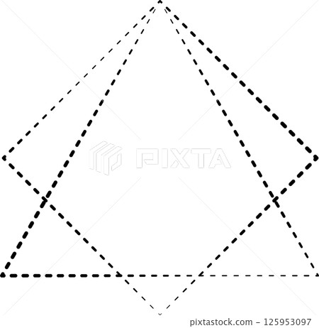 Triangle shapes dash line. Graphic elements Triangle shapes dash line. Graphic elements 125953097