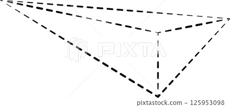 Triangle shapes dash line. Graphic elements Triangle shapes dash line. Graphic elements 125953098