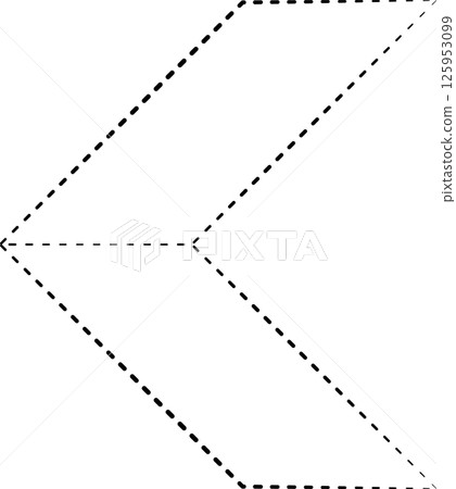 Triangle shapes dash line. Graphic elements 125953099
