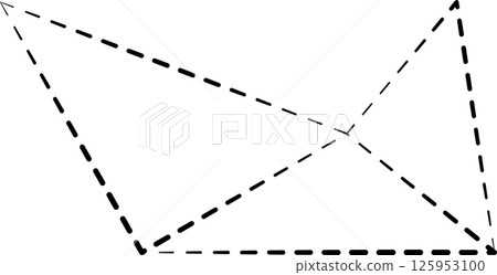 Triangle shapes dash line. Graphic elements Triangle shapes dash line. Graphic elements 125953100