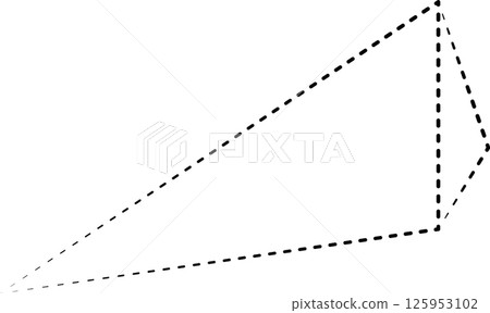Triangle shapes dash line. Graphic elements Triangle shapes dash line. Graphic elements 125953102