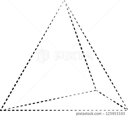 Triangle shapes dash line. Graphic elements Triangle shapes dash line. Graphic elements 125953103